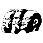 马克思、 恩格斯、 列宁的肖像矢量图像