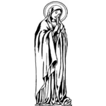 Dibujo vectorial de Virgen María