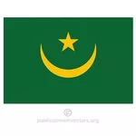 Mauritanian vector flag