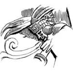 Ilustração de guerreiro maia