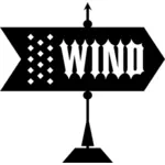 Vektor-Illustration von alten Stil Wind Richtung Zeiger