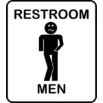 Humoristisk menns toalett symbol vector illustrasjon