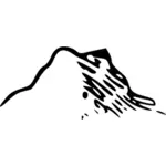 Disegno dell'elemento di montagna mappa vettoriale