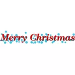 Merry Christmas banner kar taneleri ile vektör küçük resim