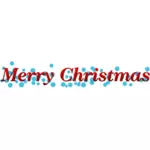 Merry Christmas banner with snowflakes vector clip art