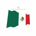 Meksikon vektorilipun heiluttaminen