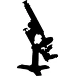 Mikroskopu silueta ikona
