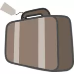 Vektorgrafikken bagasje med håndtak og tag