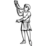 Illustration de vecteur pour le ménestrel anglo-saxonne