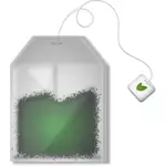 Mint tea bag vector graphics