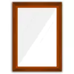 Grafis vektor bingkai kayu persegi cermin