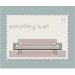 Everything is art stamp vector illustration
