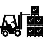 Forklift silhouette vector image