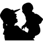 Mutter und Baby silhouette
