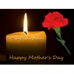 Ziua mamei carnation şi lumânare