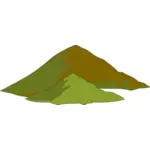 Kahden vuorten vektorikuva