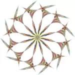 Rysunek streszczenie sztuka z kolczaste trójkątne kształty w pełnym kolorze