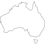 Australia hartă Contur vectorial ilustrare