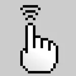 Cursorul de mână multi-touch pixelated