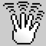 Pixelated bilde av en hånd
