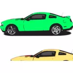 Vektor-Illustration grüner Mustang
