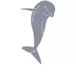 Gráficos vetoriais pulando de golfinho