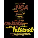 Internet control woord wolk vector