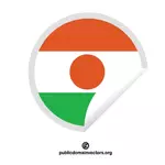 Niger flag label