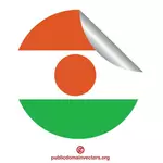 Нигер флаг наклейка
