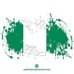 Флаг Нигерии чернила брызг