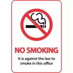 Nenhum sinal de escritório de fumar vector imagem