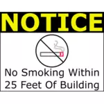 Fumar de de ilustração vetorial dentro do sinal de 25 pés