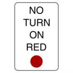 No turn on red traffic sign vector image
