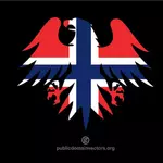 Геральдический орел с норвежским флагом