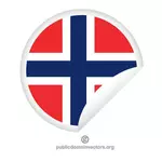 Norveç bayrağı ile etiket