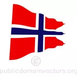 Bandiera dello stato norvegese ondulata