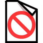 גרפיקה וקטורית של סמל המחשב OS במסמך האסור