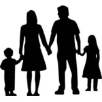Parents with two kids