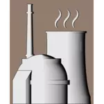 Eenvoudige kerncentrale illustratie