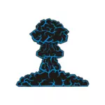 मशरूम बादल वेक्टर छवि