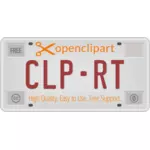 खुला clipart लाइसेंस प्लेट के ड्राइंग वेक्टर