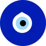 Oeil grec dans la couleur bleue