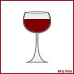 Verre de vin rouge et gris