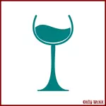Blå vin ikonen