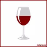 ワインの半分のガラス
