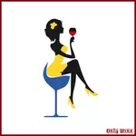 Garota com vinho