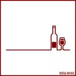 Wijnfles en glazen