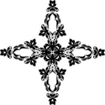 Ornamental flowery cross