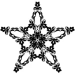 Blomstrende fem-pekeren star