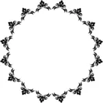 Round flowery frame image